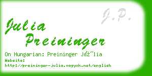 julia preininger business card